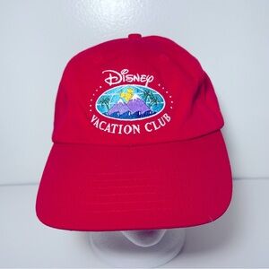 Disney Vacation Club Member Red Baseball Cap Embroidered
